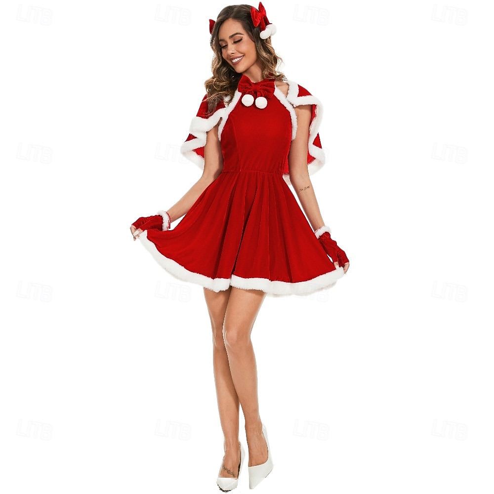 Mikulás ruhák Mikulás Mrs.Claus Karácsonyi ruha Mikulás ruhák Szexi jelmezek Mikulás sapka Női Karácsony Álarcos mulatság Szexi Cosplay jelmez Felnőttek Parti Karácsony Ruha Sisak Kesztyűk 2025 - $37.99 –P5