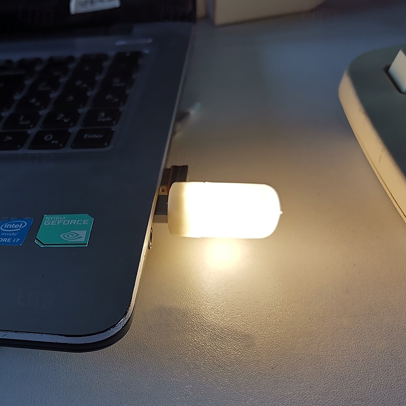 1 luz nocturna USB, teclado de computadora, luz portátil para dormitorio de estudiantes para acampar al aire libre y uso en interiores 2025 - $6.99 –P7