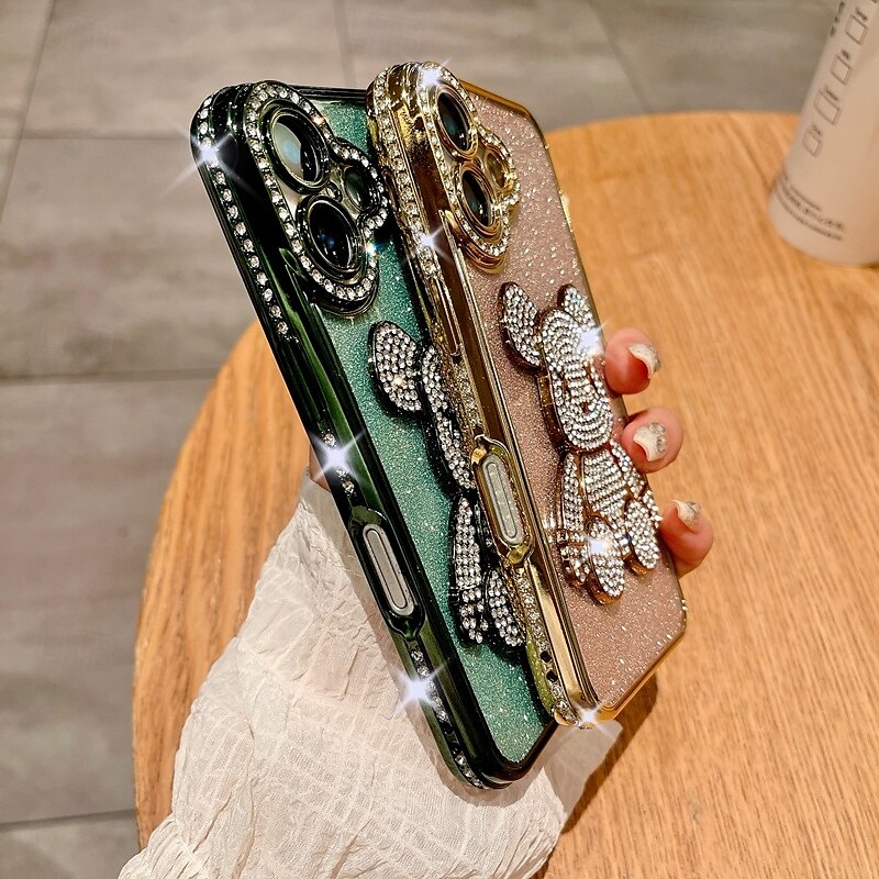telefon Etui Til iPhone 16 15 14 Pro Max Plus iPhone 13 12 11 Pro Max Bakdeksel Bling Glitter Shiny Støtsikker Kontor / Bedrift TPU 2025 - $15.99 –P6