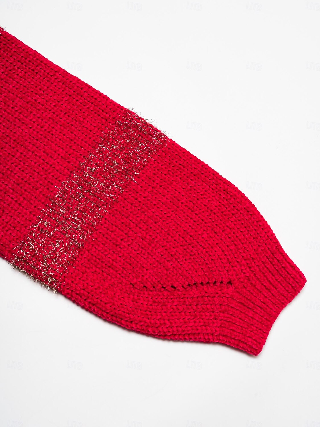Per donna Felpa Girocollo A coste Maglia Ciniglia Manica normale Autunno inverno Informale Maglia Manica lunga Banda Rosa Rosso S M L del 2025 a $69.99 -P6