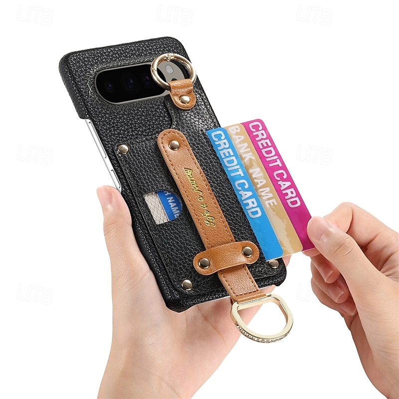 telefon fodral Till Pixel 9 Pro XL Pixel 8 Pro Pixel 8 Pixel 9 Pixel 7 Pixel 7 Pro Pixel 6 Pixel 6 Pro Skal med stativ med handledsrem Kortplats Kontor / företag TPU PU läder 2025 - $18.99 –P13