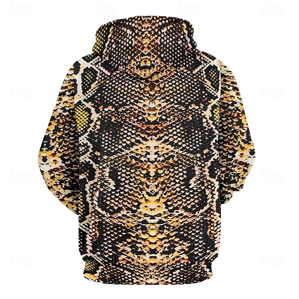 Homens Gráfico Serpentina Moletons Moletom Manga Longa Moletom com capuz Com Capuz Férias Impressão 3D Férias Esportes Para Noite Marron Estampado Inverno Primavera & Outono Designer de 2025 por $29.99 –P4