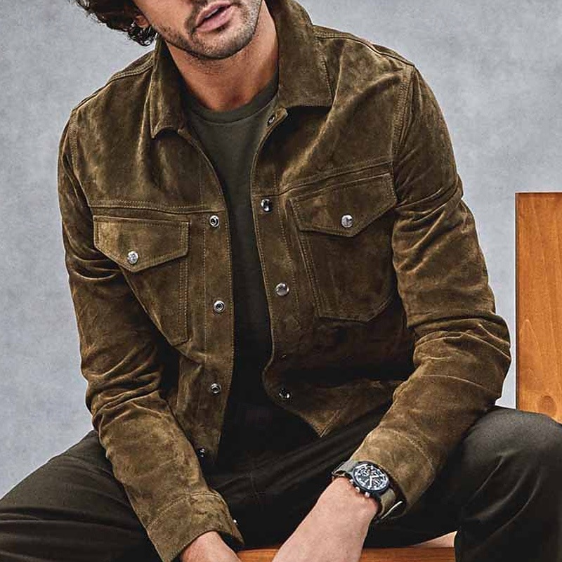 Ανδρικά Μπουφάν πουκάμισο Κοτλέ σακάκι Casual Jacket Σακί Καθημερινά Διακοπές Αναπνέει Τσέπη Άνοιξη & Χειμώνας Σκέτο Μοντέρνα Κλασσικό Πέτο Κανονικό Πράσινο Χακί Σακάκια 2026 - $47.99 –P2