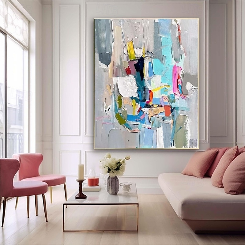 abstrakte Malerei handgemachte moderne bunte Pattle Knife Ölgemälde handgemalte Wandkunst abstrakte Gemälde auf Leinwand Acryl Meer Ölgemälde Wandkunst Ozean Fine Art Ölgemälde für Schlafzimmer Kunst 2025 - $108.99 –P1