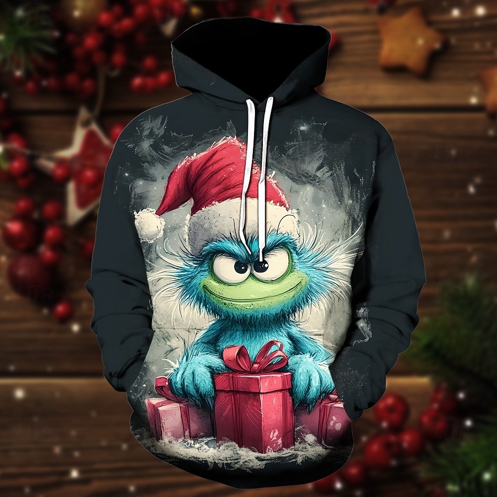 Navidad Papá Noel Sudadera Sudadera con capucha navideña divertida 3D Navidad Bolsillo delantero Gráfico Para Pareja Hombre Mujer Adulto Navidad Carnaval Impresión 3D Fiesta Casual Diario 2025 - $29.99 –P2