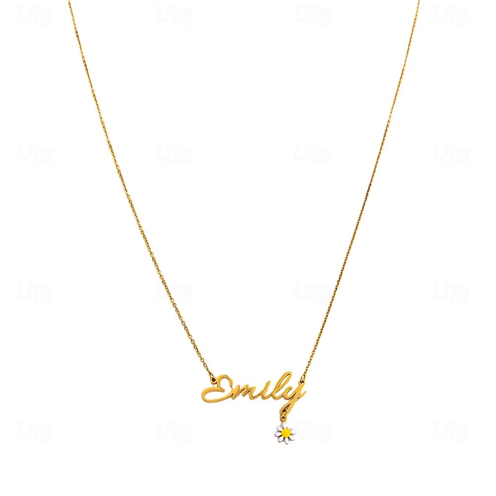 Custom Name Necklace Personalized 18K Gold Plated Nameplate Customized Jewelry Gift for Women 2025 - $29.99 –P6