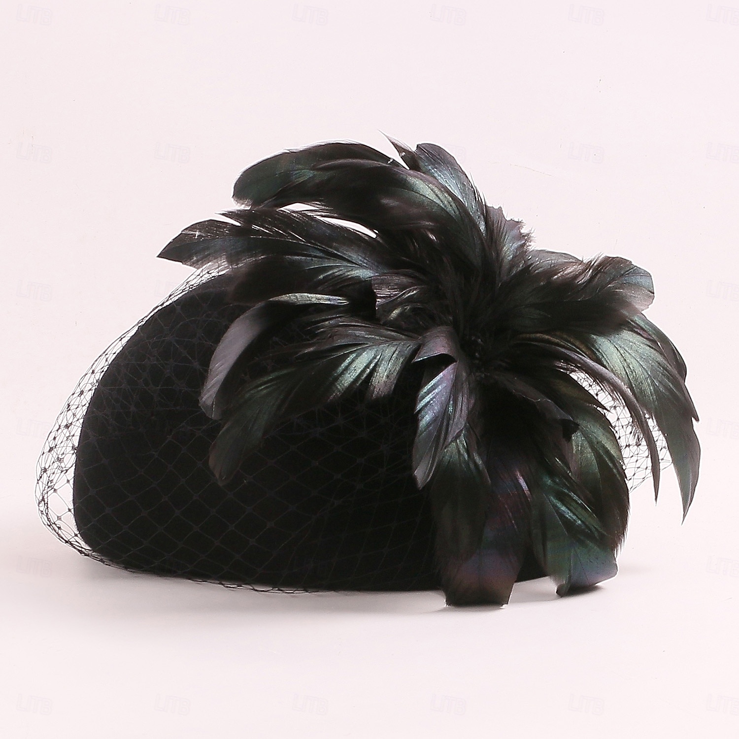 hoeden wollen baret hoed bolhoed / cloche hoed bruiloft cocktail elegante bruiloft met veren hoofddeksel hoofddeksels 2025 - $43.99 –P12