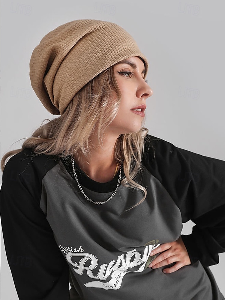 Damen Slouchy Beanie Mütze mit strukturiertem Strickdesign, lässige leichte Mütze für Herbst- und Wintermode 2025 - $18.99 –P1