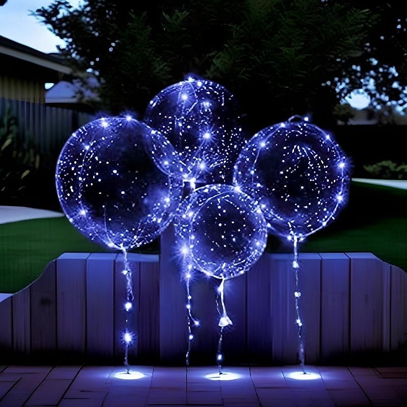 LED Balloons Light Up BoBo Balloons in Warm White & Colorful Luminous Transparent Bubble for Indoor/Outdoor Birthday Party, Wedding Decor &  Gift 20/10/4pcs 2026 - $17.99 –P9
