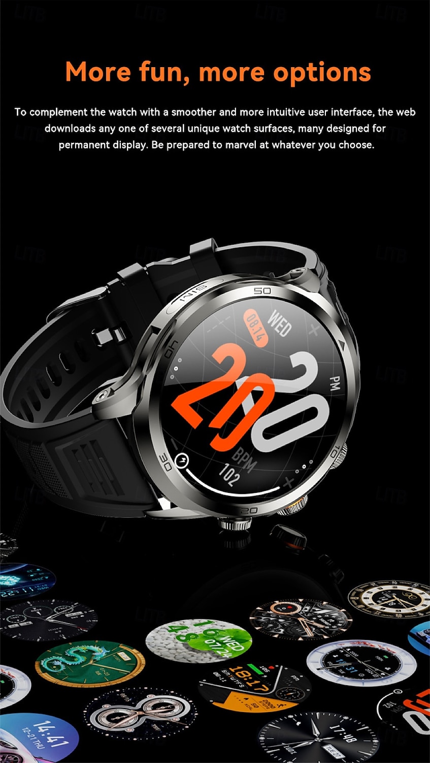 696 H19 Smart Watch 1.95 inch Smartwatch Fitness Running Watch Bluetooth Pedometer Call Reminder Sleep Tracker Compatible with Android iOS Men GPS Hands-Free Calls with Camera IP 67 52mm Watch Case 2025 - $144.99 –P16