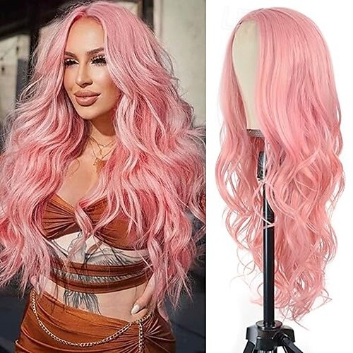 perruque longue ondulée pour femmes perruque ondulée perruques synthétiques bouclées naturelles résistantes à la chaleur pour filles cosplay utilisation quotidienne de fête de 2025 ? $24.99 –P5