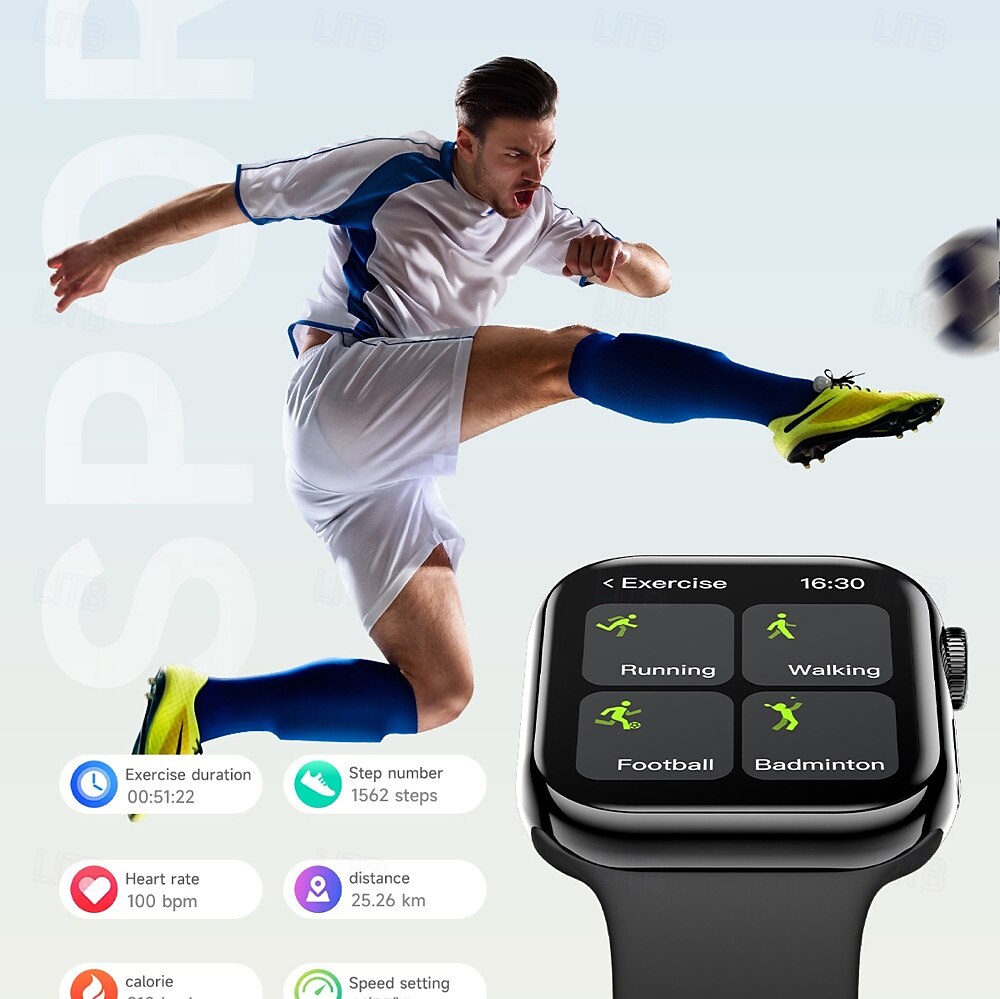 696 iW10 Slimme horloge 1.85 inch(es) Slimme armband Smartwatch Bluetooth Gespreksherinnering Slaaptracker Hartslagmeter Compatibel met: Android iOS Heren Handsfree bellen IP 67 44 mm horlogekast 2025 - $47.99 –P11