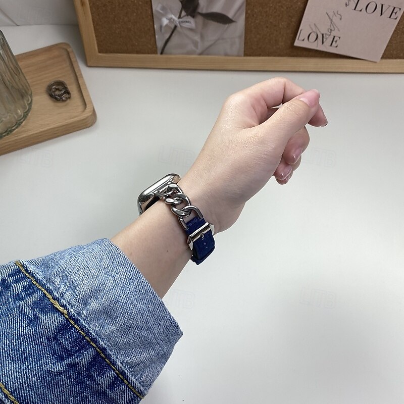 Solo Loop Συμβατό με Ζάντα ρολογιού Apple Watch 38mm 40mm 41mm 42mm 44mm 45mm 49mm Γυναικεία Ρυθμιζόμενο Ανοξείδωτο Ατσάλι Ύφασμα Ανταλλακτικό λουράκι ρολογιού για iwatch Ultra 2 Series 9 8 7 SE 6 5 2025 - $19.99 –P2