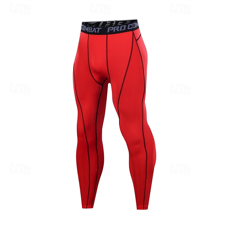 Hombre Leggings Running Leggings Retazos Capa base Exterior Deporte Deportivo Otoño Secado rápido Suave Compresión Reductor del Sudor Power Flex Maratón Corriendo Rutina de ejercicio Pitillo Ropa de 2025 - $13.19 –P7