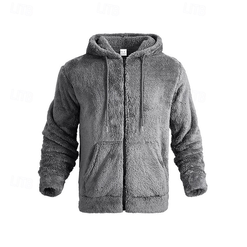 Men's Full Zip Hoodie Zip Up Hoodie Black Navy Blue Khaki Gray Hooded Plain Zip Up Sports & Outdoor Daily Holiday Polyester Streetwear Basic Casual Spring &  Fall Clothing Apparel Hoodies Sweatshirts  2026 - $42.99 –P7