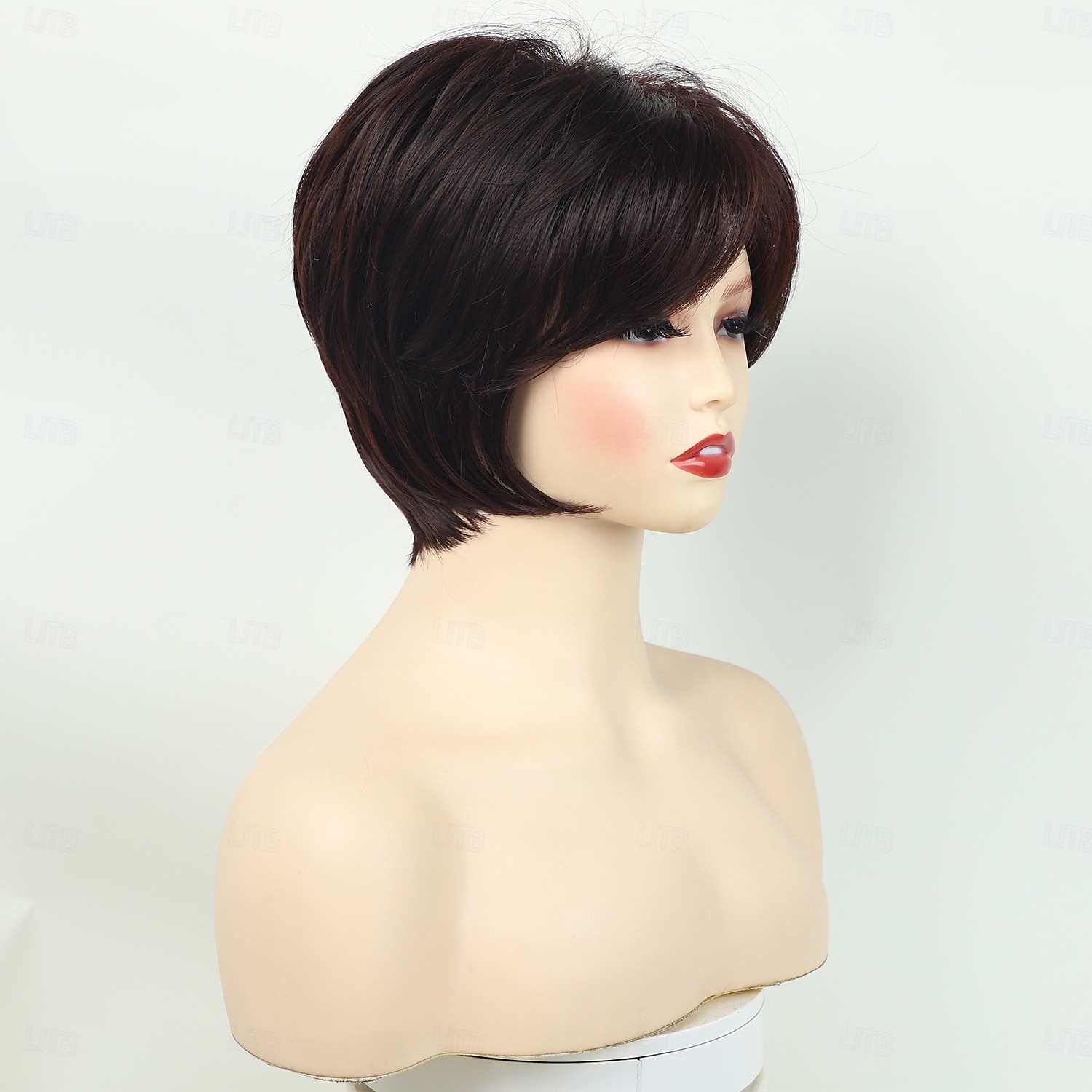 parrucche corte castane per donne taglio pixie parrucche bionde con frangia parrucche corte lisce a strati parrucche bionde chiare sintetiche dall'aspetto naturale del 2025 a $20.99 –P3