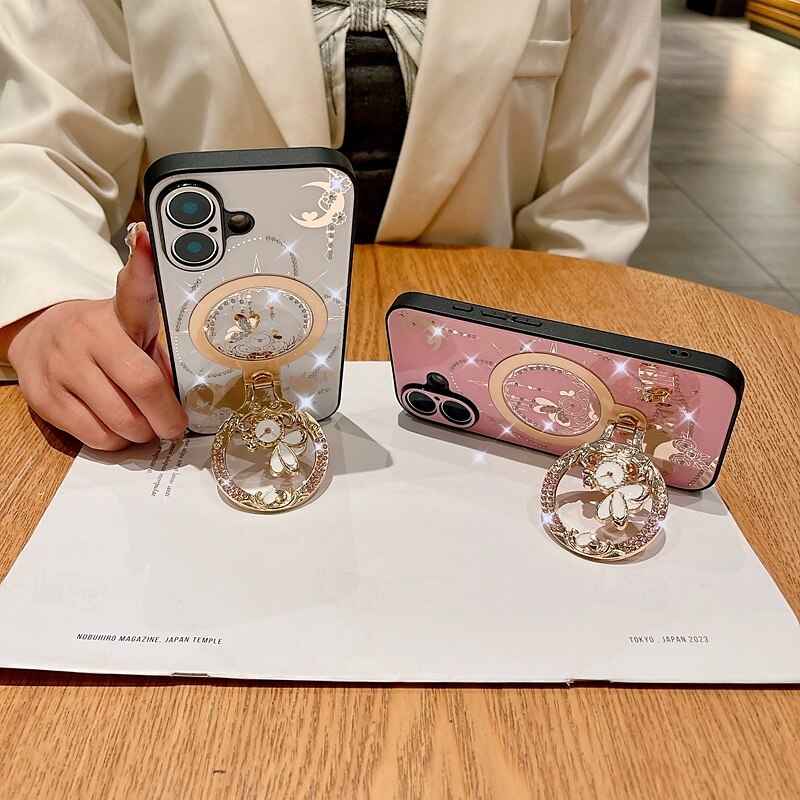 Phone Case For iPhone 16 Pro Max Plus iPhone 15 Pro Max Plus iPhone 14 Pro Max iPhone 14 Pro Max Plus iPhone 13 Pro Max Back Cover with Stand Holder Magnetic Support Wireless Charging Retro TPU PC 2025 - $20.99 –P3