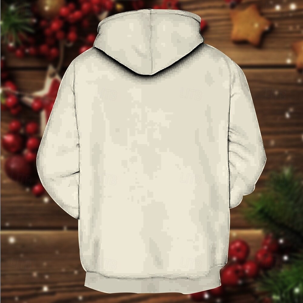 Noël père Noël Sweat à capuche Sweat à capuche drôle de Noël 3D Noël Poche avant Art graphique Pour Couple Homme Femme Adulte Noël Carnaval Impression 3D Soirée Casual Quotidien de 2025 ? $28.99 -P6