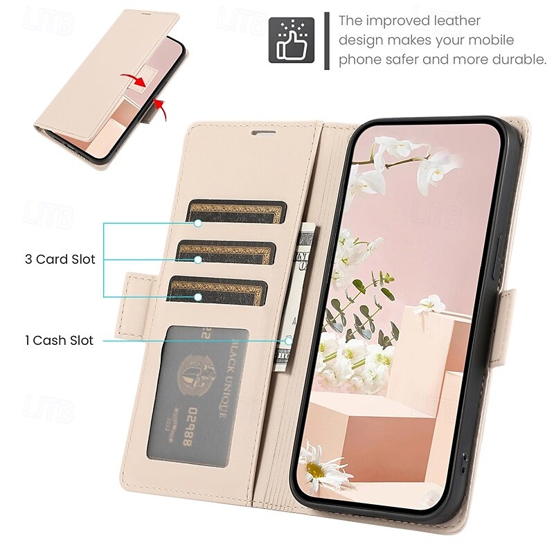 Phone Case For S24 S24 Ultra Plus S24 FE S23 S22 S21 S20 Ultra Plus FE A55 A35 A25 A15 5G A14 A34 A73 A53 A33 A72 A52 A42 A12 Back Cover with Stand Holder with Wrist Strap Card Slot Retro TPU PU 2025 - $16.99 –P10