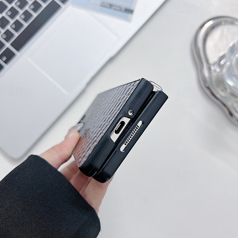 τηλέφωνο tok Για Samsung Galaxy Z Flip 6 Z Flip 5 Z Flip 4 Z Flip 3 Πίσω Κάλυμμα Ανθεκτική σε πτώσεις Ρετρό TPU PU δέρμα 2025 - $14.99 –P10