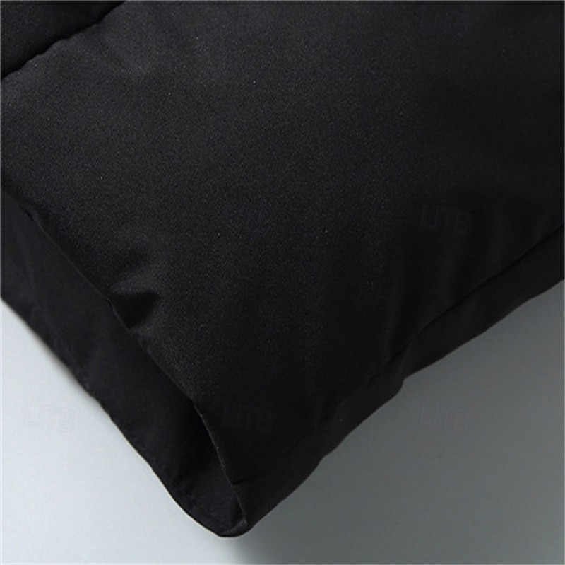 Herr Pufferväst Dagligen Ledigt Vår & Höst Ficka Polyester Bekväm Ensfärgat Pullover Normal Svart Grå Väst 2025 - $38.99 –P9