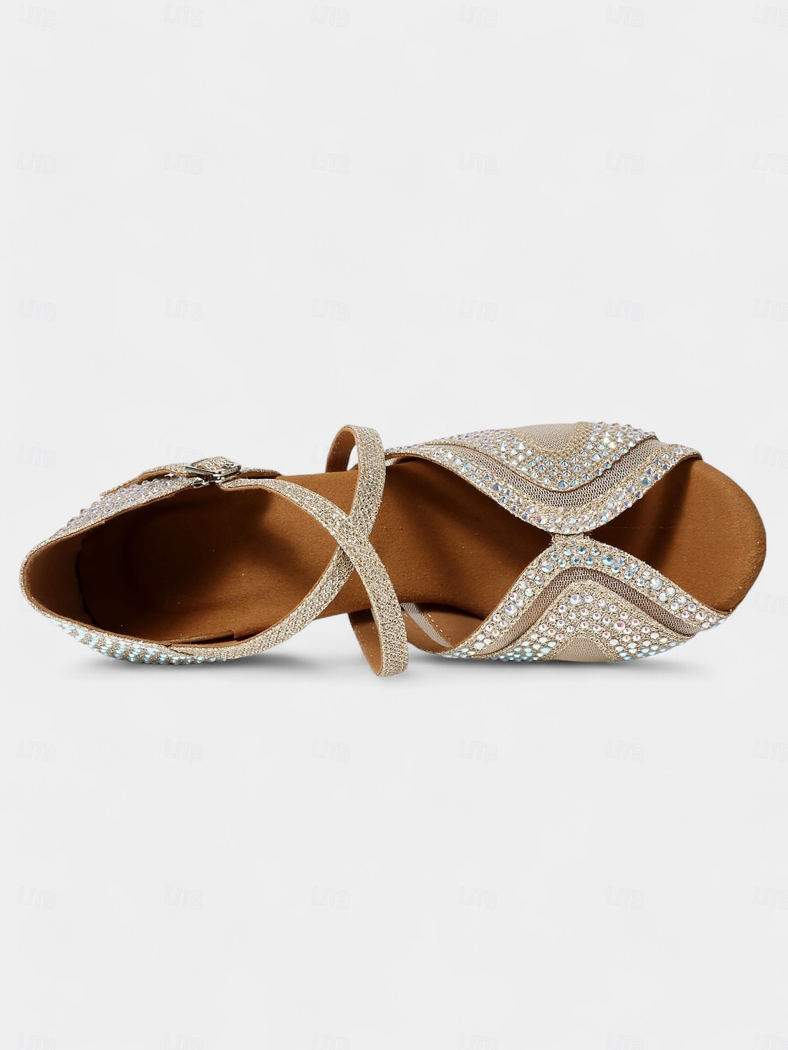 scarpe da ballo latino con tacchi da donna con strass e morbida suola in pelle scamosciata – scarpe da ballo aperte con glitter per matrimoni e occasioni speciali del 2025 a $54.99 –P5
