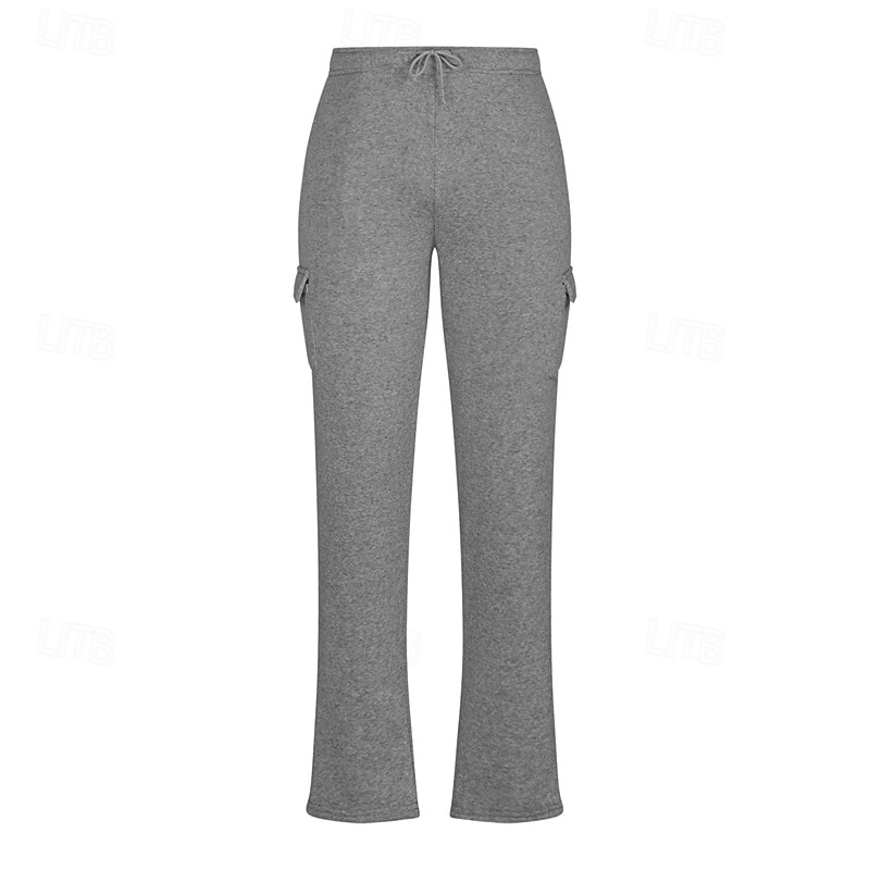 Herren Jogginghose Trainingshose Jogginghose Jogger Hose Hosen Cargo-Jogginghose Jogginghose mit geradem Bein Kordelzug Elastische Taille Multi Pocket Glatt Komfort Warm In voller Länge Outdoor 2025 - $19.99 –P5