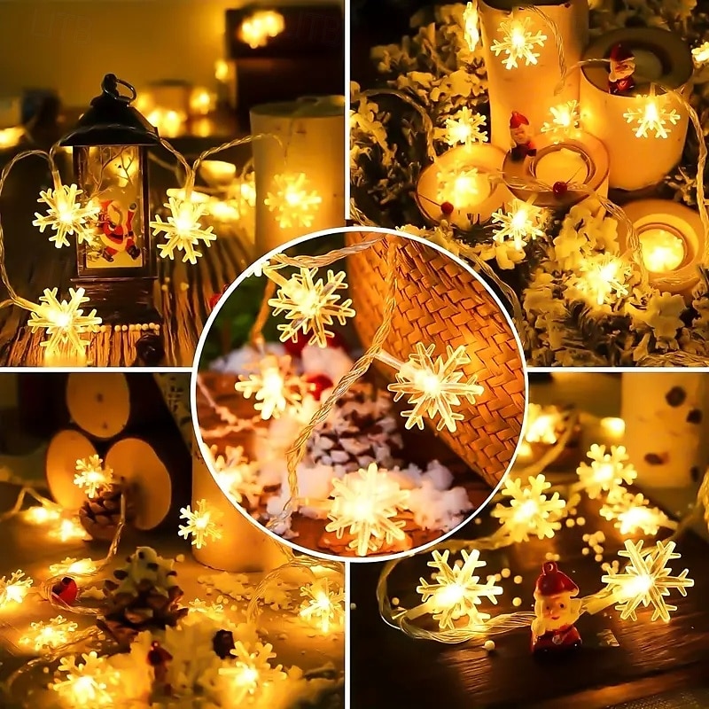 Guirlande lumineuse à LED blanc chaud de 3 m, guirlande lumineuse de vacances alimentée par batterie pour décorations de mariage, de Noël et de fête en intérieur de 2025 ? $12.99 –P4