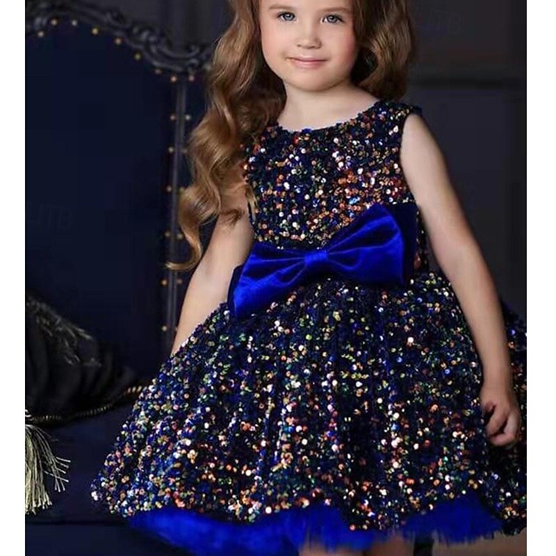 kinderkleidung Mädchen Party Kleid Feste Farbe Langarm Leistung Gitter Prinzessin Süß Gitter Mitte der Wade Etuikleid Tüll-Kleid Sommer Frühling Herbst Kinder Schwarz Wein Marineblau 2025 - $77.99 –P16