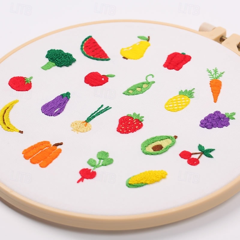 2025年 初心者向け大人用刺繍キット3セット。33種類のステッチを学べます。DIYキットには、花の模様が刻印されたフープ、カラースレッド、ツールが付属。わかりやすい  コレクション – $24.99 –P5