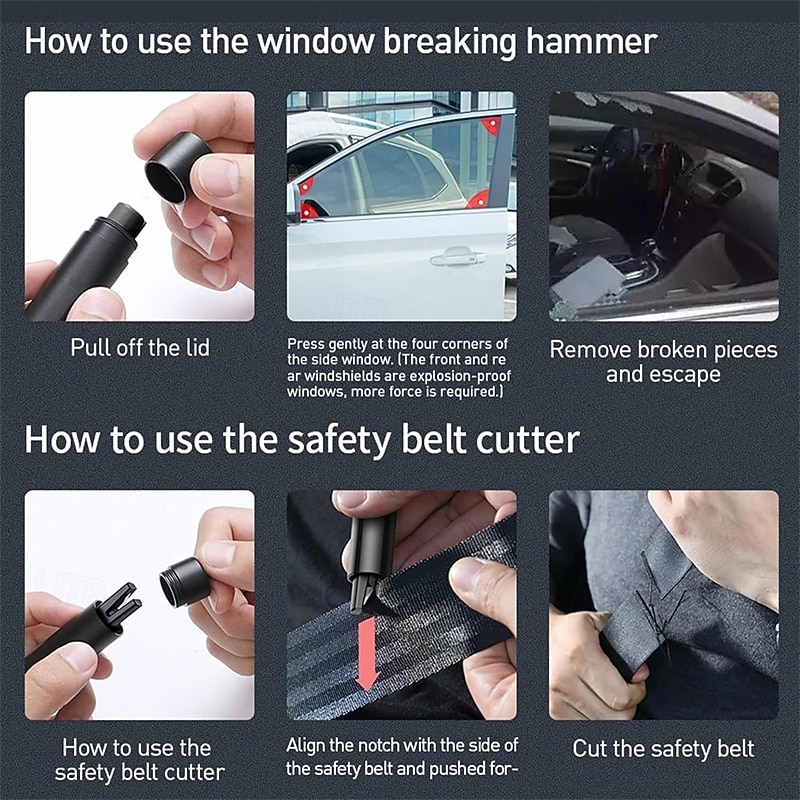 Car Safety Hammer Portable Spring-Loaded Window Glass Breaker Seatbelt Cutter Automotive Escape Tool Glass Breaker Car Window Breaker 2026 - $15.99 –P7