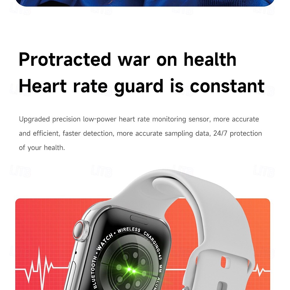 696 iW10 Slimme horloge 1.85 inch(es) Slimme armband Smartwatch Bluetooth Gespreksherinnering Slaaptracker Hartslagmeter Compatibel met: Android iOS Heren Handsfree bellen IP 67 44 mm horlogekast 2025 - $47.99 –P8