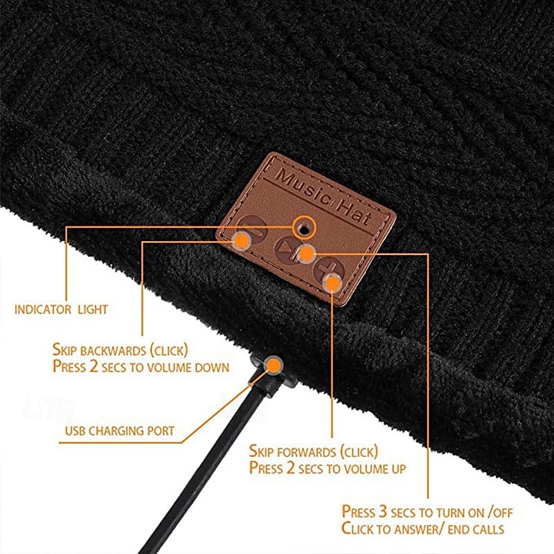 Bluetooth Beanie with Scarf Bluetooth Rechargeable Knit Cap with Wireless Hands Free Head Hat Christmas Gift for Men and Women 2025 - $25.99 –P4