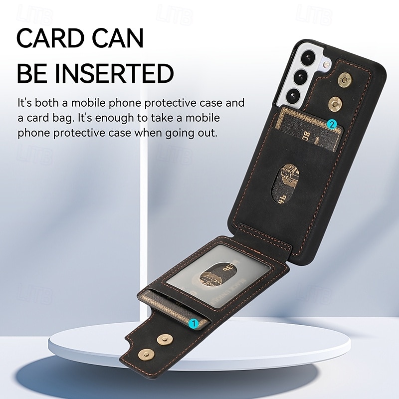 Phone Case For S23 Ultra Plus S23 S22 S22 Plus  Ultra S21 FE S21 S21 Ultra Plus A54 A34 A14 S20 Plus S20 Ultra Back Cover Ring Holder Shockproof Retro TPU PU Leather 2025 - $18.99 –P7