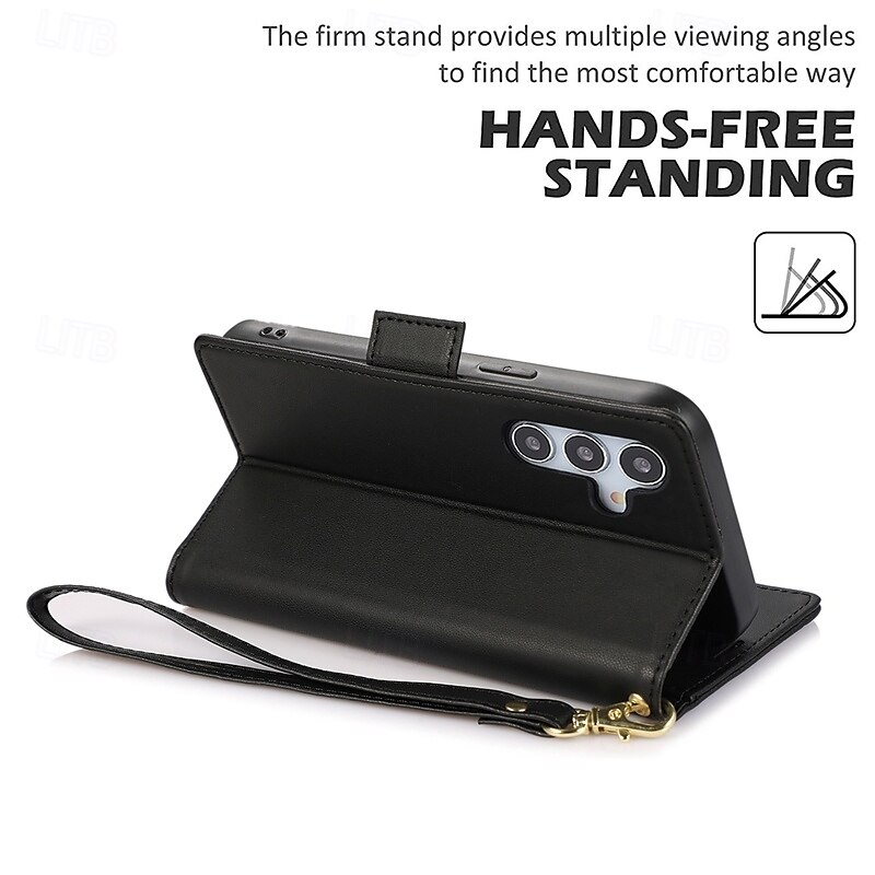 Phone Case For S24 S24 Ultra Plus S24 FE S23 S22 S21 S20 Ultra Plus FE A55 A35 A25 A15 5G A14 A34 A73 A53 A33 A72 A52 A42 A12 Back Cover with Stand Holder with Wrist Strap Card Slot Retro TPU PU 2025 - $16.99 –P5
