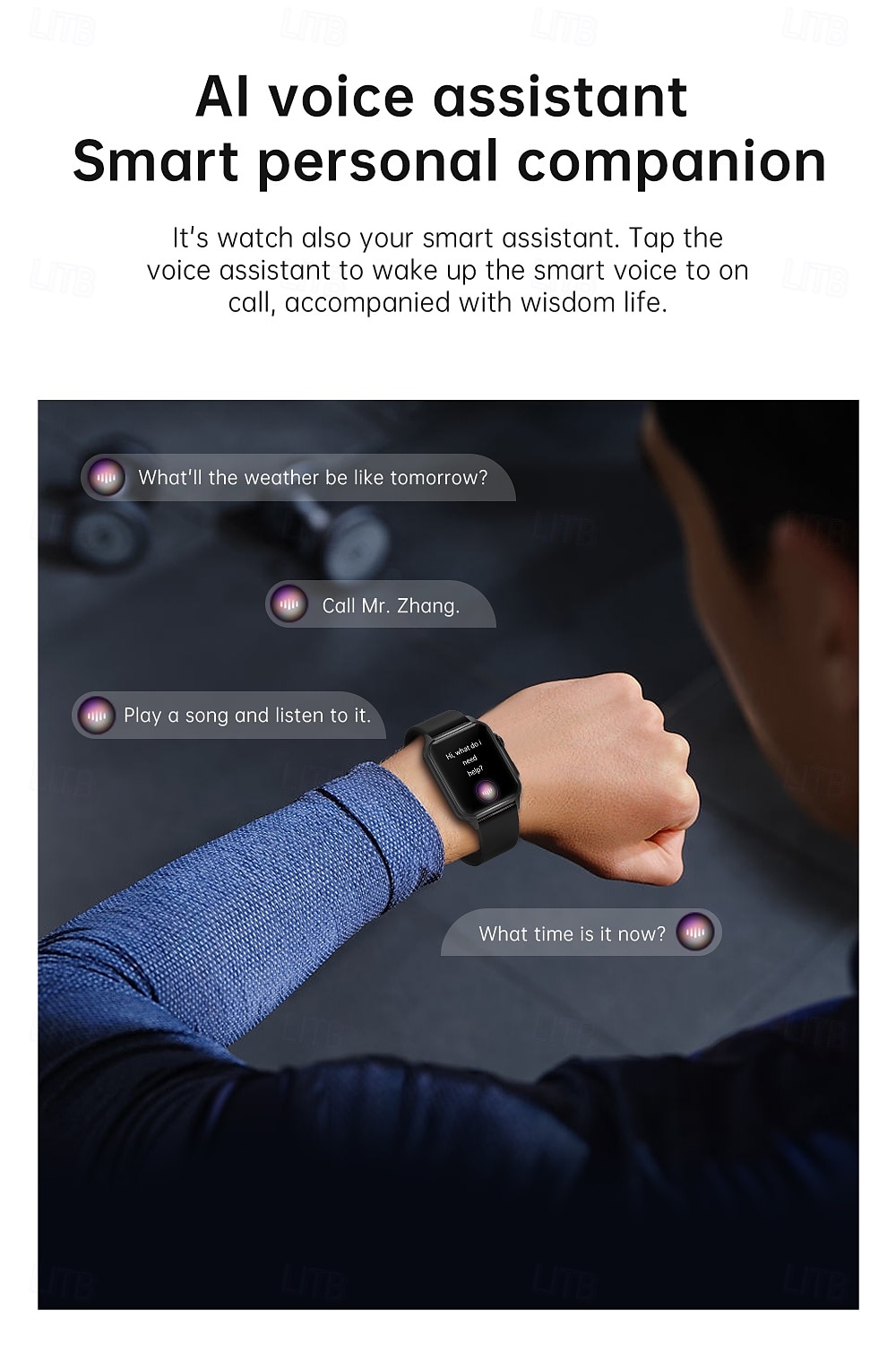 iMosi KT64 Smart Watch 1.96 inch Smartwatch Fitness Running Watch Bluetooth Pedometer Call Reminder Sleep Tracker Compatible with Android iOS Women Men Hands-Free Calls Waterproof Media Control IP 67 2025 - $42.99 –P12