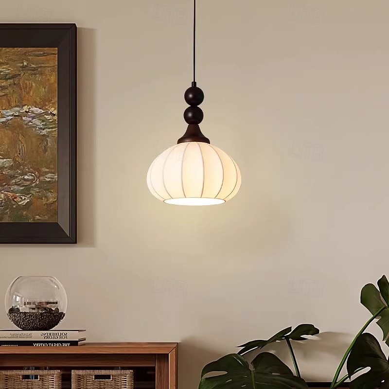 század közepe modern függőlámpa mosogató függeszték világos fa étterem nappali csillárok szövet lámpa internet híresség kreatív világítótest 85-265v 2025 - $126.99 –P9