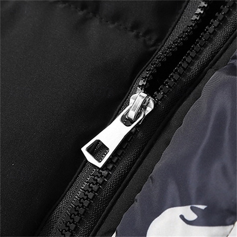 Herren Puffer Weste Kapuzenweste Gepolstert Weste Steppweste Täglich Verabredung Urlaub Modisch Brautkleider schlicht Herbst Winter Tasche Polyester warm halten Komfortabel Graphic Reisverschluss Mit 2025 - $39.99 –P12