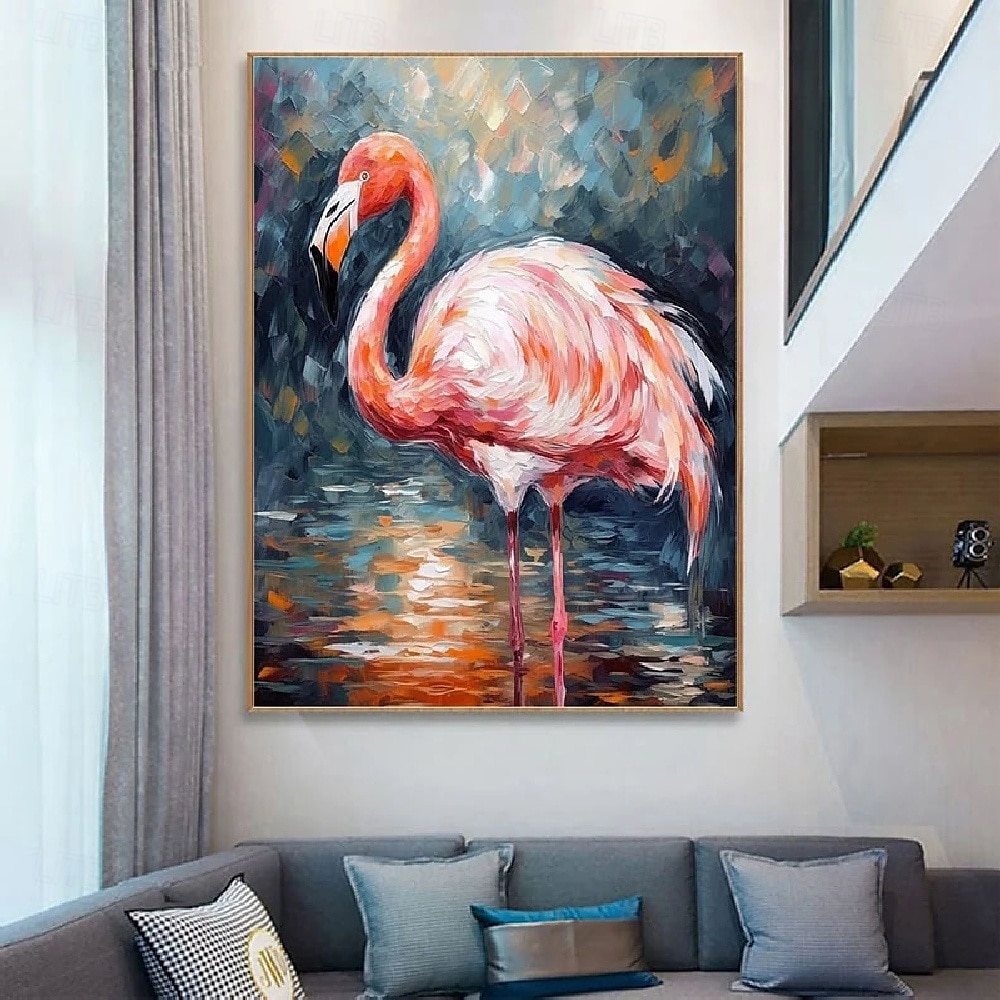 handgefertigte abstrakte Vogelgemälde auf Leinwand, handgemaltes reich strukturiertes Acrylgemälde, moderne Wandkunst, handgemalte Tierölgemälde, Kunstwerke für die Wanddekoration im Wohnzimmer und 2025 - $125.99 –P4