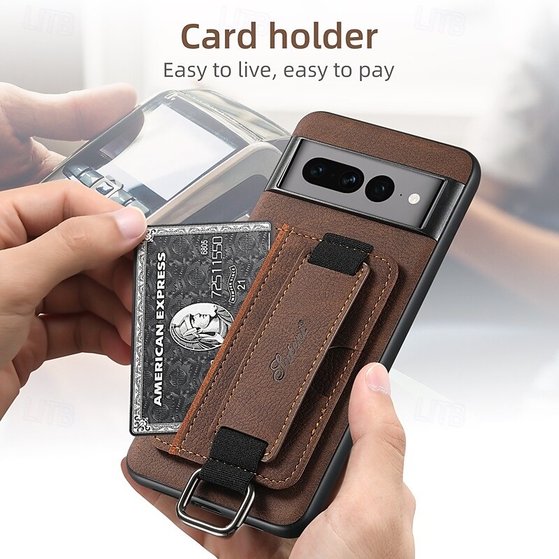 2025年 電話 ケース 用途 ピクセル9プロ ピクセル9プロXL Pixel 8 Pro Pixel 8 ピクセル9 Pixel 7 Pixel 7 Pro Pixel 6 Pixel 6 Pro バックカバー スタンド付き リストストラップ付き カード挿入口 レトロ風 TPU PC PUレザー  コレクション – $19.99 –P3