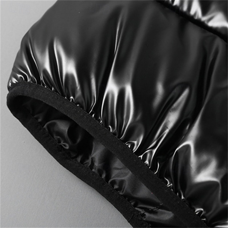 Herren Puffer Weste Kapuzenweste Gepolstert Weste Steppweste Täglich Verabredung Urlaub Modisch Brautkleider schlicht Herbst Winter Tasche Polyester warm halten Komfortabel Feste Farbe Reisverschluss 2025 - $35.99 –P7