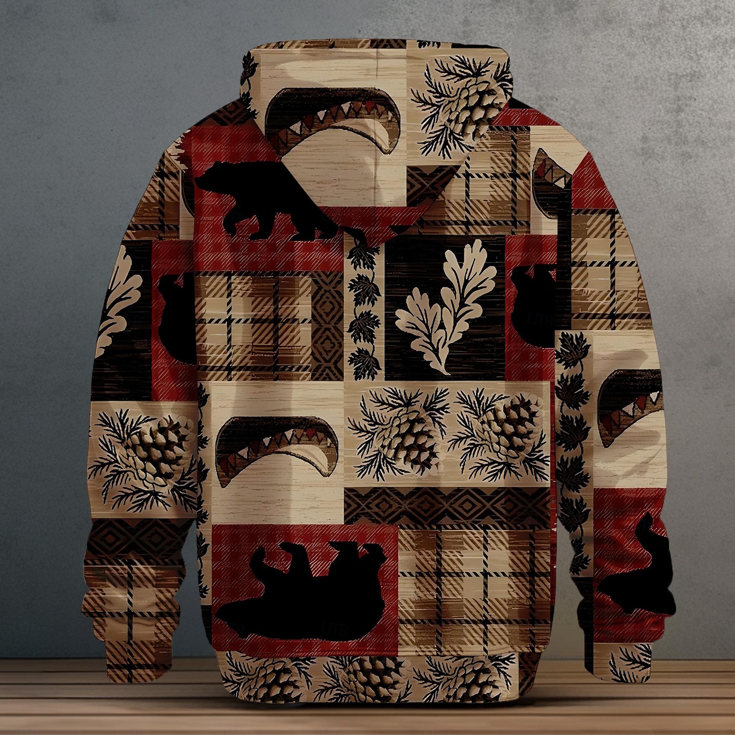Hombre Oso Folk Vellón Sudadera Sudaderas Sudadera Manga Larga Sudadera con capucha Con Capucha Moda Impresión 3D Deporte Vacaciones Ropa de calle Marrón Correa Otoño Invierno Diseñador 2025 - $49.99 –P2