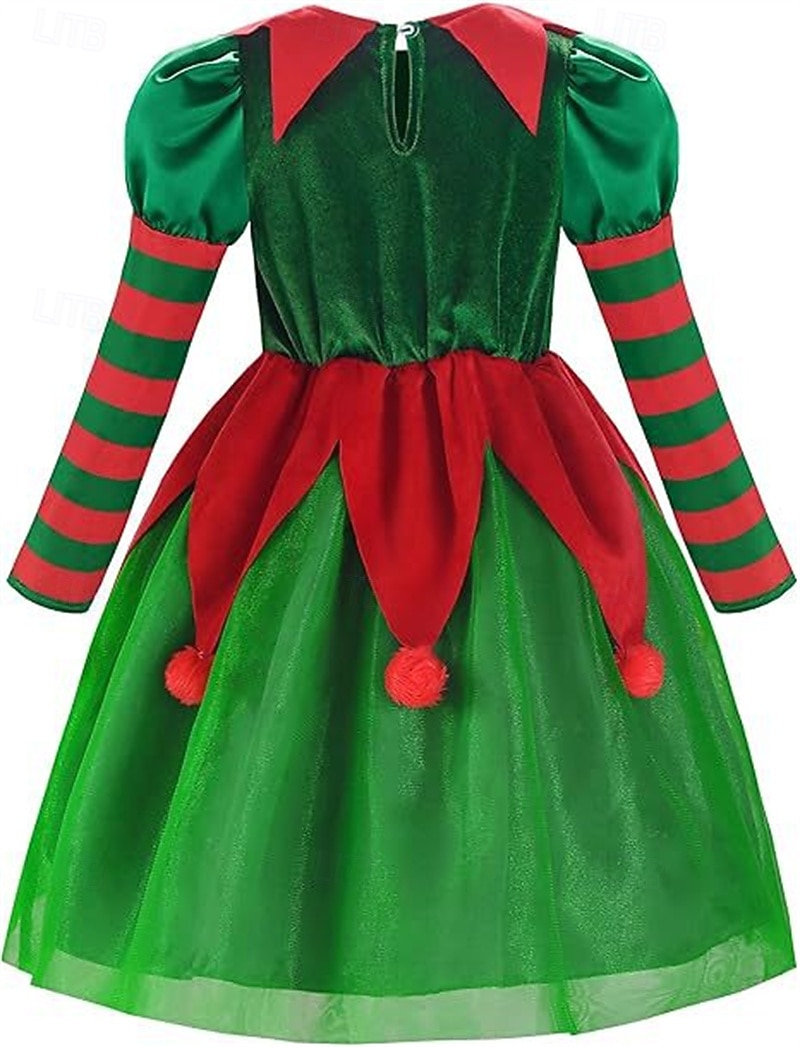 Manó Felszerelések Divatos jelmez Karácsonyi öltözék Lány Cosplay jelmez Gyermek Karácsony Újév szenteste Karácsony Parti Ruha Zoknik Kalap 2025 - $27.99 –P2