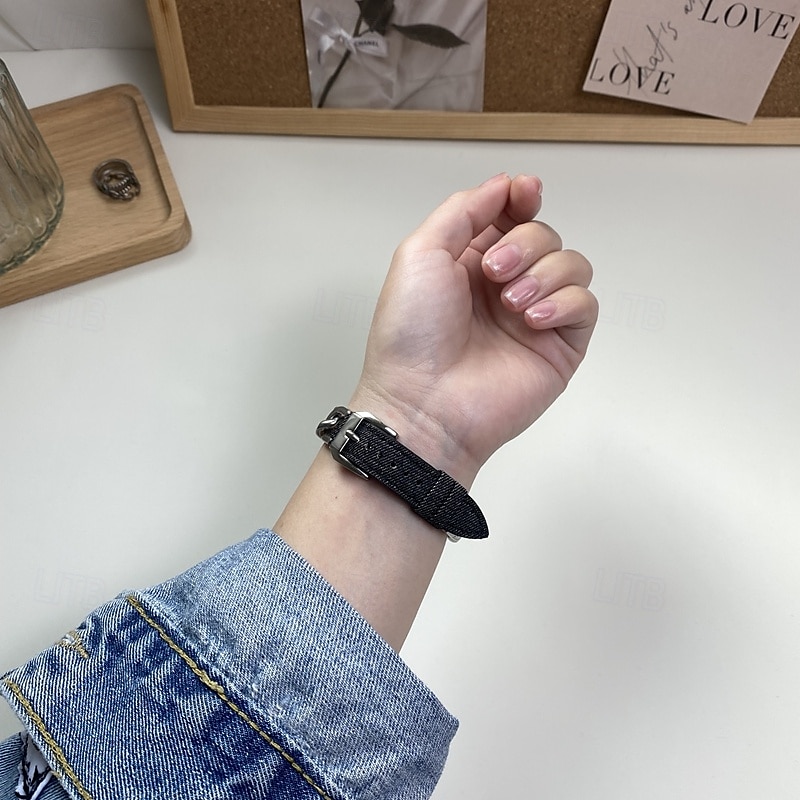 Solo Loop Συμβατό με Ζάντα ρολογιού Apple Watch 38mm 40mm 41mm 42mm 44mm 45mm 49mm Γυναικεία Ρυθμιζόμενο Ανοξείδωτο Ατσάλι Ύφασμα Ανταλλακτικό λουράκι ρολογιού για iwatch Ultra 2 Series 9 8 7 SE 6 5 2025 - $19.99 –P1