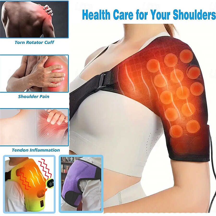 Hot shoulder shoulder USB three controllable temperature thermal shoulder physiotherapy hot compress heating cape 2025 - $23.99 –P1