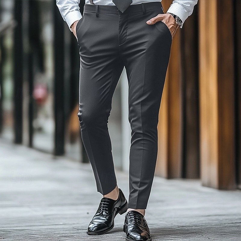 Per uomo pantaloni della tuta Pantaloni Pantaloni da completo Tasche Liscio Comfort Morbido Lunghezza intera Matrimonio Attività commerciale Informale Di tendenza Streetwear Nero Blu marino del 2026 a $21.99 –P2