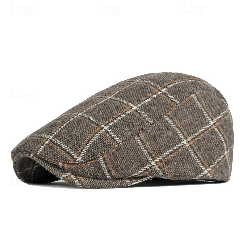 Herren Schiebermütze Cap Basecap Militärmütze Kadettenhut Rote Blau Polyester Modisch Brautkleider schlicht Strasse Täglich Plaid Einstellbar Sonnenschutz Atmungsaktiv 2025 - $8.99 –P8