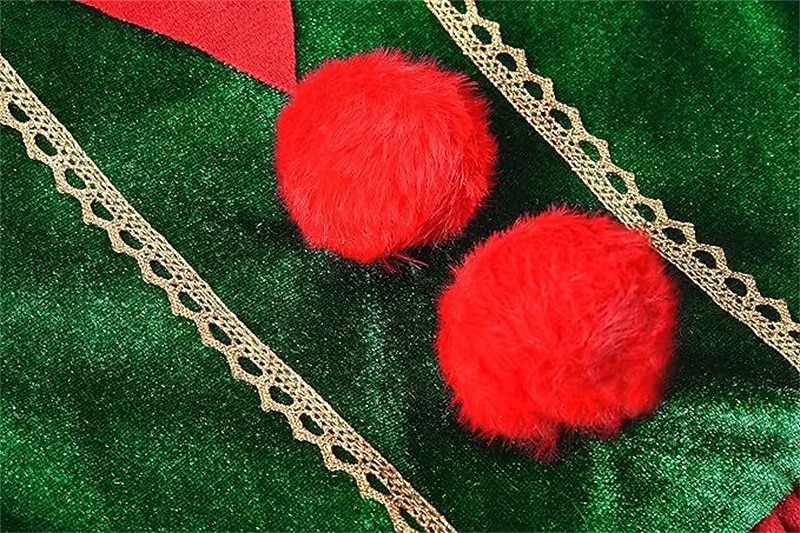 Manó Felszerelések Divatos jelmez Karácsonyi öltözék Lány Cosplay jelmez Gyermek Karácsony Újév szenteste Karácsony Parti Ruha Zoknik Kalap 2025 - $27.99 –P5
