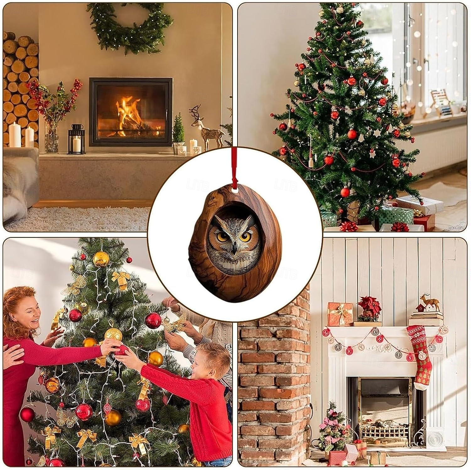 12 buc/set ornamente pentru pomul de Crăciun 2d acrilic decorare animale de pădure brad de Crăciun ornament cu model de animale decor sezonier pentru bradul de Crăciun 2025 - $20.99 –P6