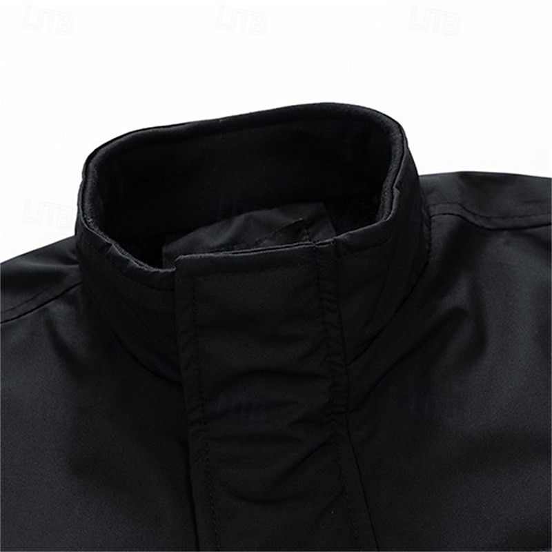 Herren Soft Shell Jacke Wanderjacke Draussen Windundurchlässig Windbreaker-Jacke Reisen Schwarz Armeegrün Khaki 2025 - $75.99 –P7